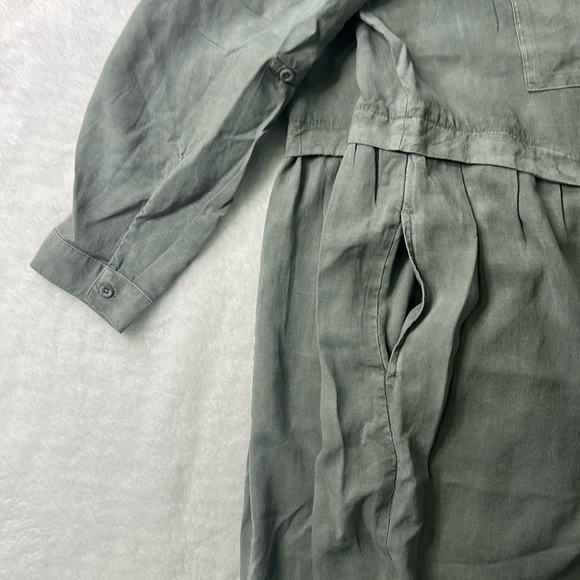 NWT-Anthropologie -Cloth and stone-Size-1X-Gray Button-Down Dress- - Picture 9 of 16